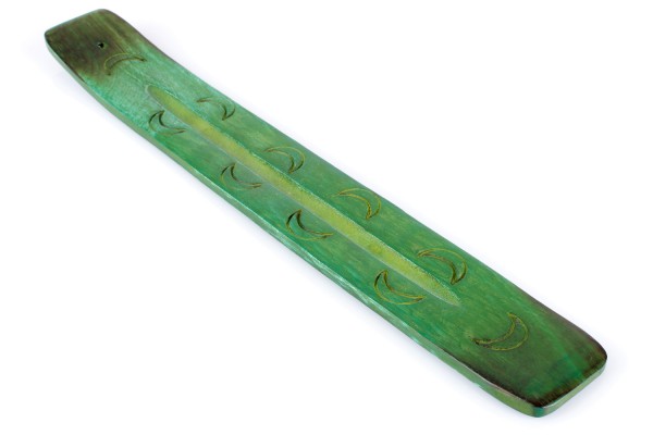 Räucherstäbchenhalter grün aus Sheesham-Holz